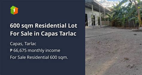 Residential Lot For Sale in Capas, Tarlac .